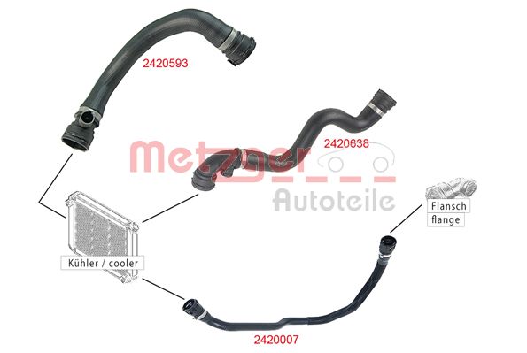 METZGER 2420593 Kühlerschlauch